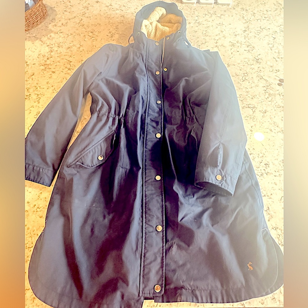 Joules Navy Waterproof and lined raincoat